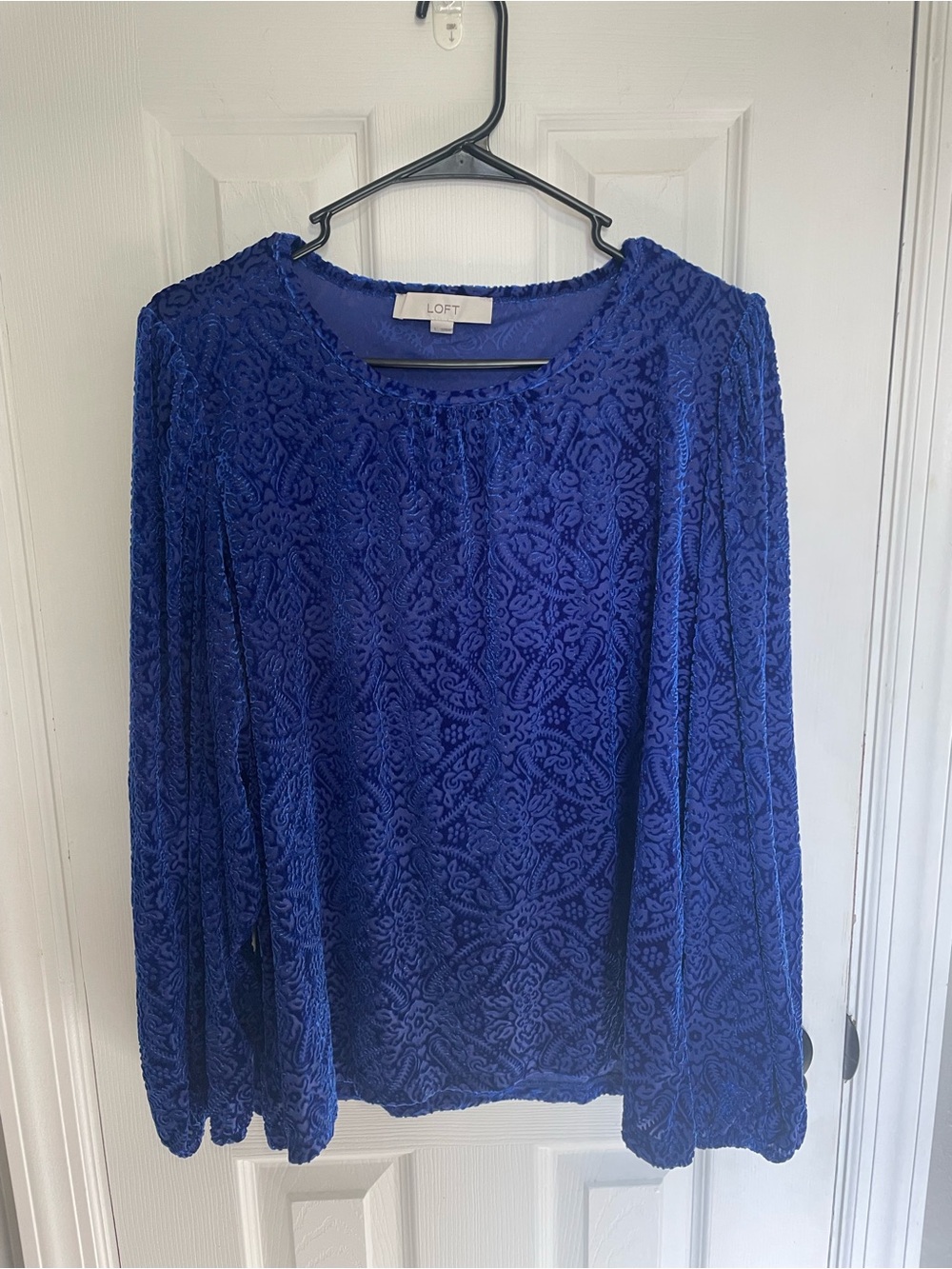 LOFT Royal Blue Textured Long Sleeve Tunic